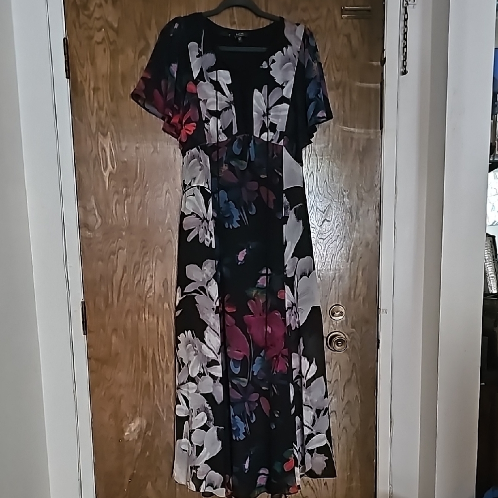 Guess long floral dress size xxs